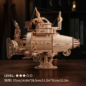"Interesting Diy 3D Wooden Puzzle Wood Spaceship Desktop Decoration Best Birthday Gift For Kids Adult "