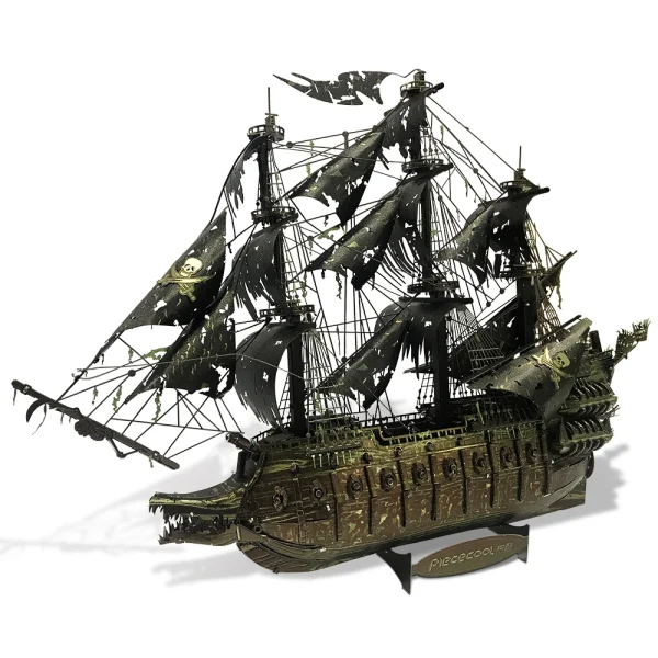 Piececool 3D Metal Puzzle The Flying Dutchman Model Building Blocks Pirate Ship Jigsaw for Teens Brain Teaser DIY Toys - Image 5