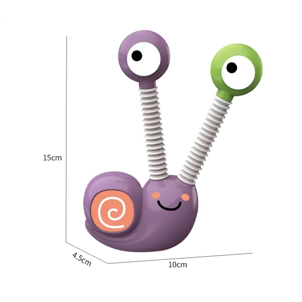 Snail Decompression Telescopic Pop Tubes Fidget Toys Sensory Toy Cool Light Lifelike Shape for Stress Anxiety Relief - Image 5