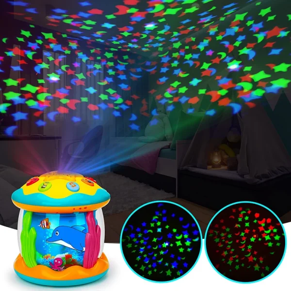 Baby Toys 1-3 Years Babies Ocean Light Rotary Projector Musical Toys Montessori Early Educational Sensory Toys for Toddler Gifts - Image 2